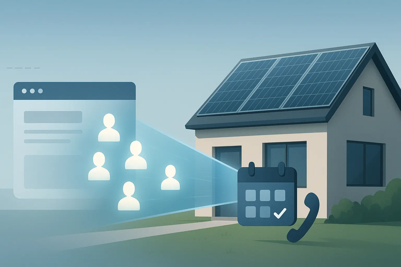 How to Find Solar Leads by Turning Site Visitors Into Booked Calls